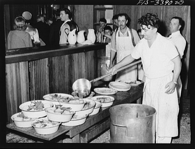 Making the soupa for dinner at the Festival of the Holy...