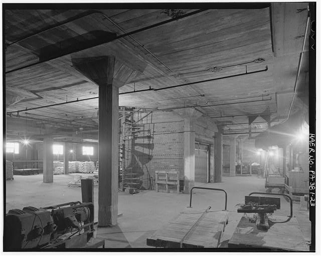 3rd level of 1945 warehouse looking south from railroad...