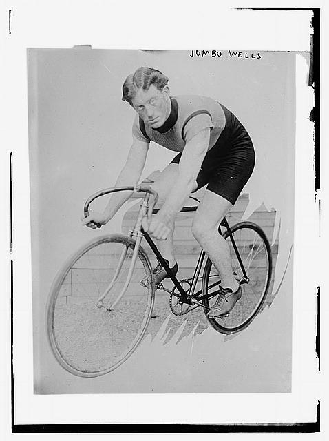 [New Zealand cyclist, Fred] Jumbo Wells on bike