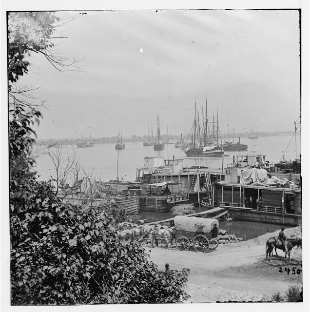 City Point, Va. View of waterfront with Federal supply...