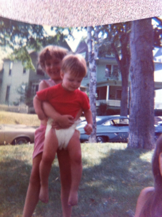 Me holding a cousin.