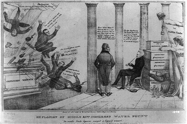 Explosion of Biddle & Cos. Congress water fount