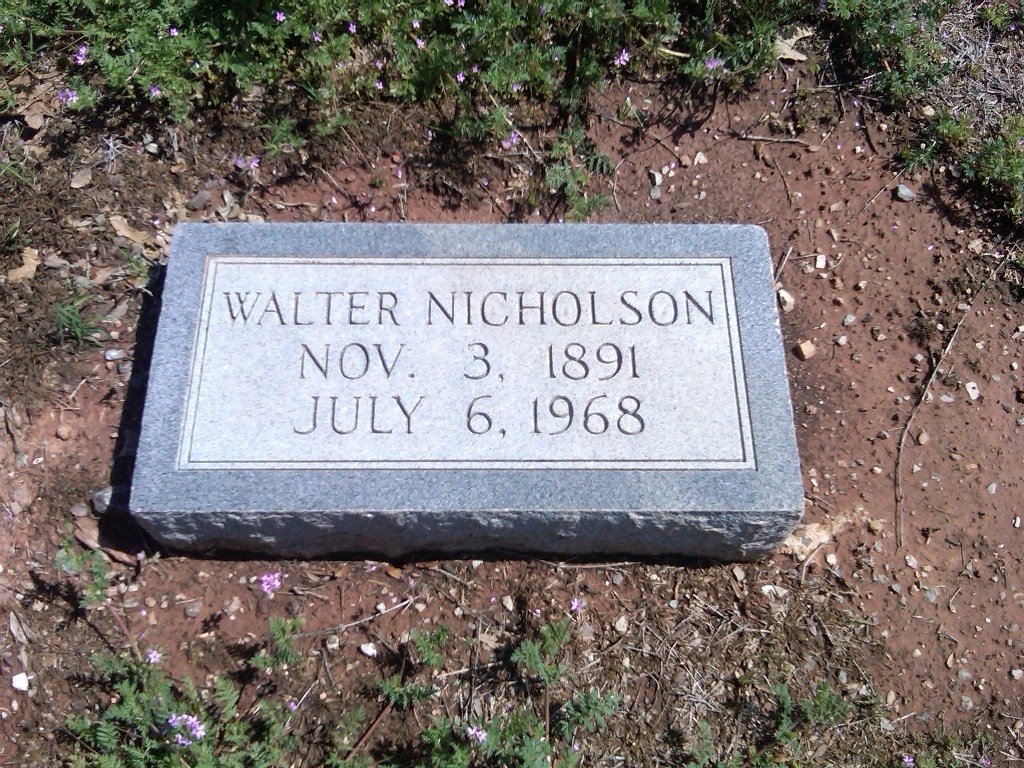Walter Monroe Nicholson gravesite