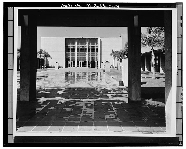 VIEW OF INTERIOR OF BUILDING 23, FORMER LOBBY, SHOWING...