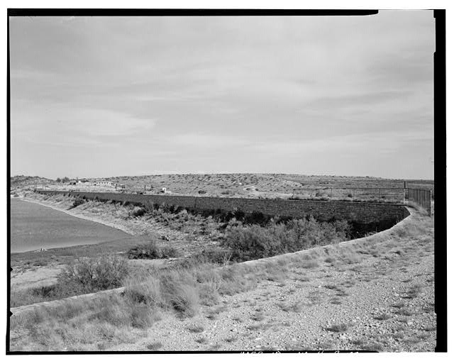 22. AVALON DAM - UPSTREAM FACE OF DAM. VIEW TO SOUTHEAST...