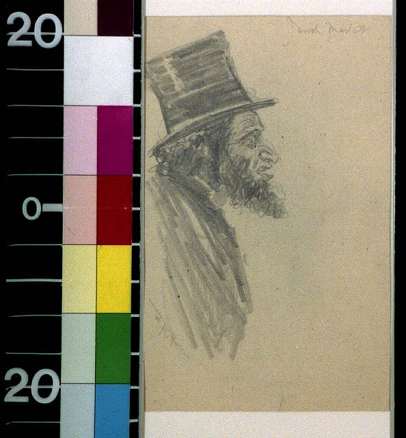 [Jewish man with top hat, in profile]