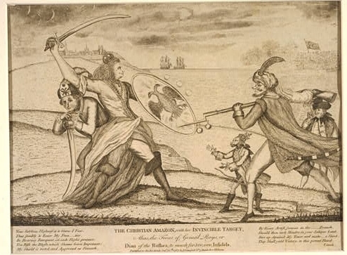 The christian amazon, with her invincible target, Alias,...