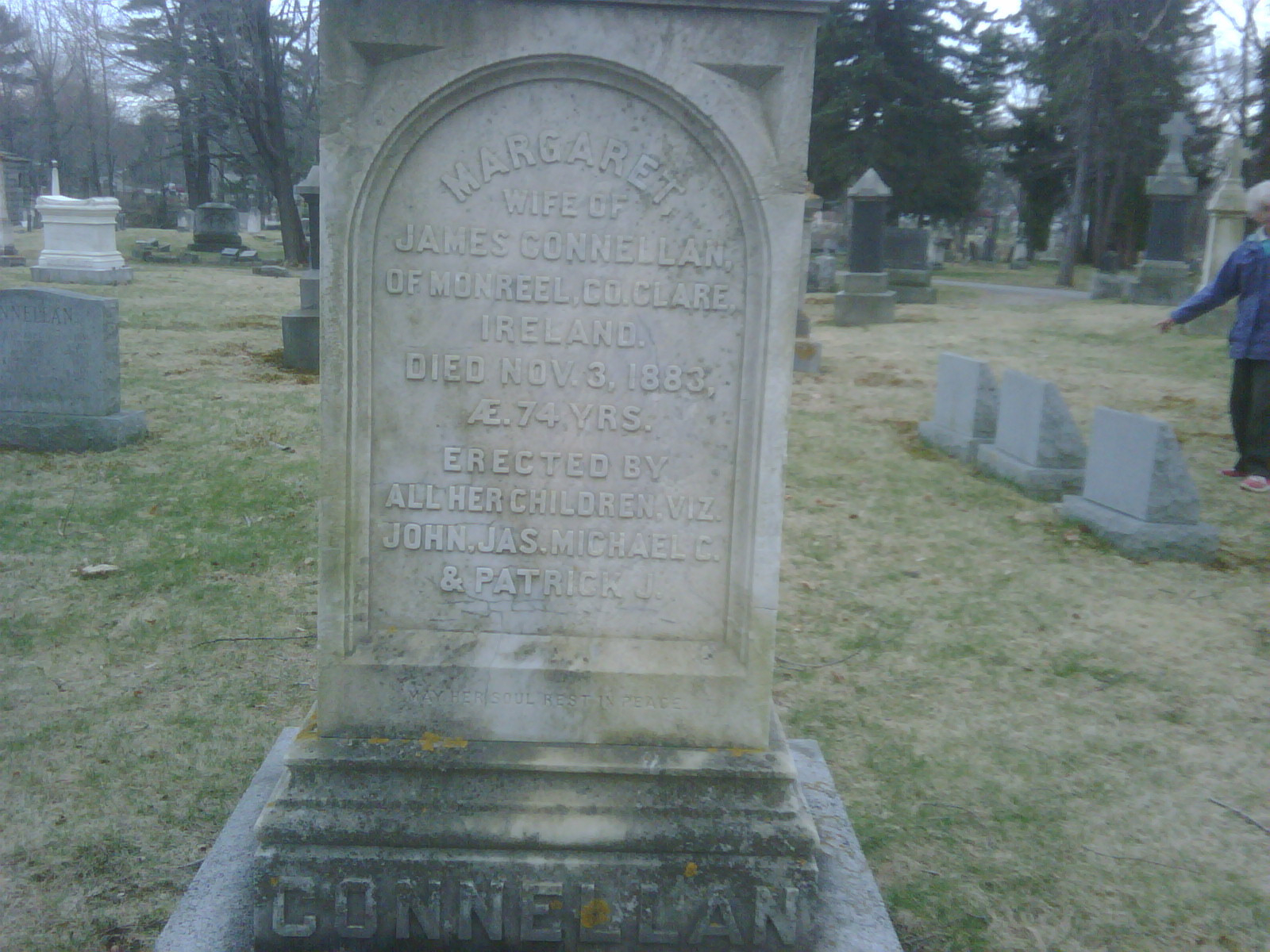 Margaret (Mullins) Connellan --gravestone 1