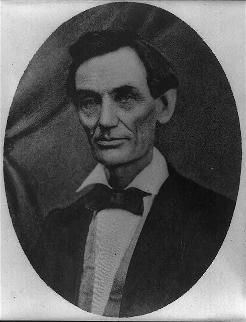 [Abraham Lincoln, head-and-shoulders portrait, facing left]