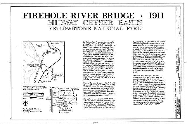 HAER WYO,20-YELNAP,4- (sheet 1 of 3) - Firehole River...