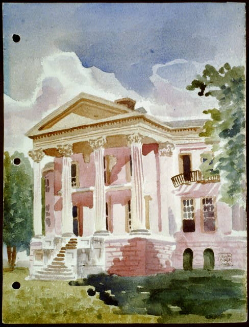 [Belle Grove (White Castle, La.). Front elevation]