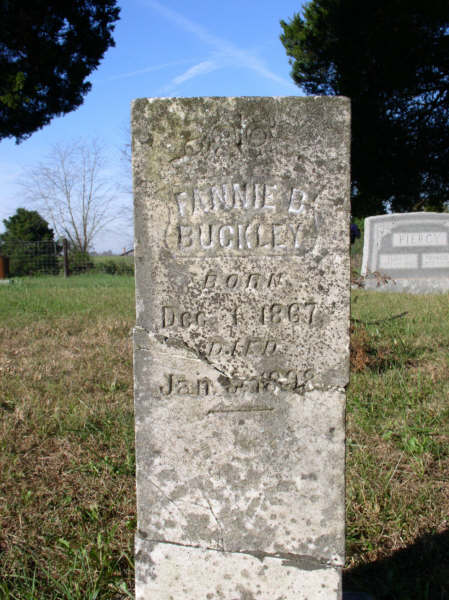 Buckley, Fannie B.-Tombstone