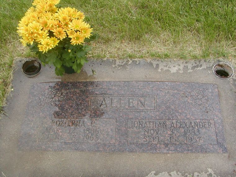 Gravestones Jonathan A. Allen/Rozipha Cheney
