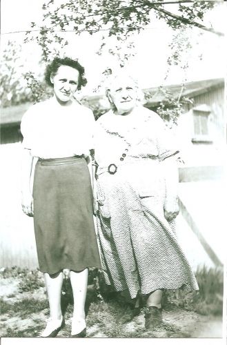Katie M. Klopp with her mother, Sarah Ann Brossman Klopp