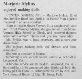 Marjorie Mylius Obituary 
