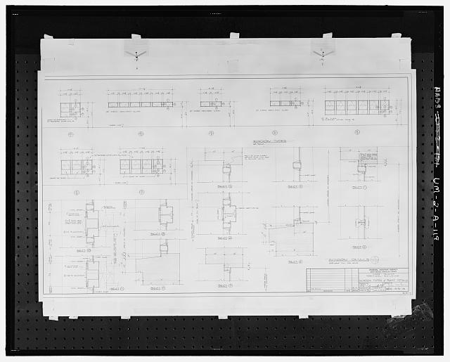 ARCHITECTURAL DRAWING, WINDOWS TYPES AND DETAILS DATED...