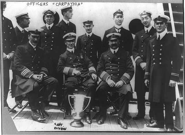 Officers of CARPATHIA, 12 Apr. 1913