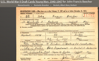 John Francis -Jack- Beecher--U.S., World War II Draft Cards Young Men, 1940-1947(15 feb1942)