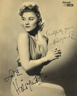 Hildegarde. Best dressed singer in New York.