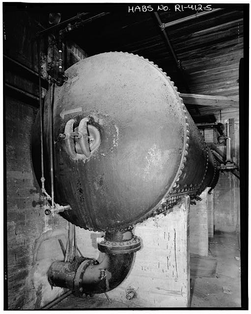 5. Interior view of the basement, facing southwest and...
