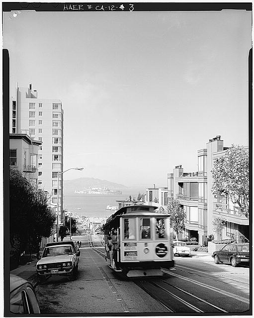 3. HYDE STREET HILL: View to north looking down the Hyde...