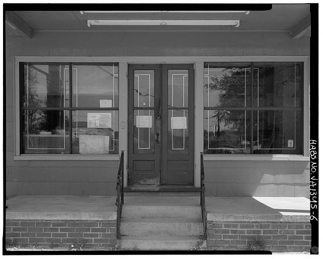 6. Detail of front (northwest) elevation door and...