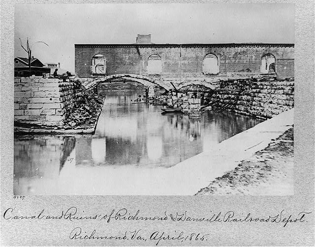 [Canal and ruins of Richmond and Danville Railroad Depot,...