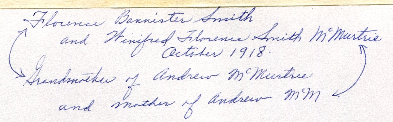 Florence Bannister Smith October 1918