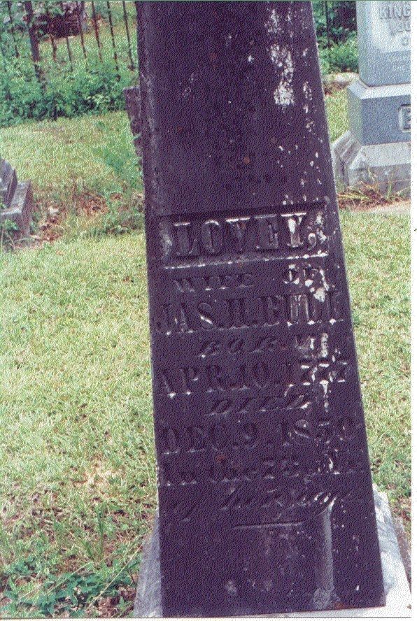 Headstone of Frelove "Lovey" Campbell Bull