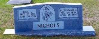 Grave of Joel & Susan Nichols