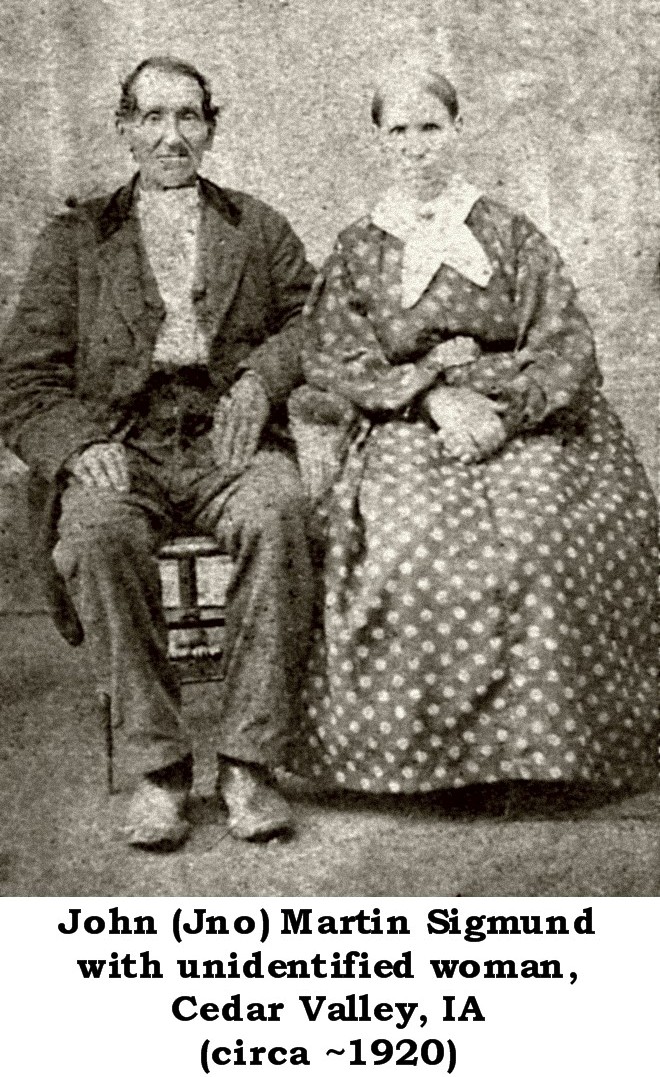 John (Jno) Martin Sigmund with unidentified woman