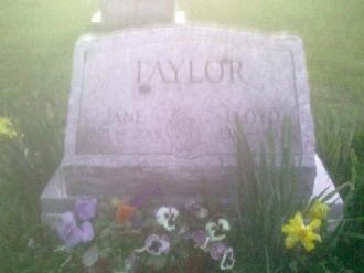 Headstone of Floyd and Jane Taylor