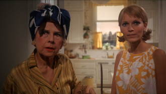 Rosemary's Baby with Ruth Gordon and Mia Farrow.