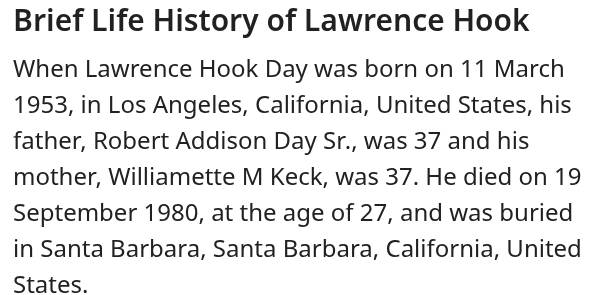 Laurence Hook Day