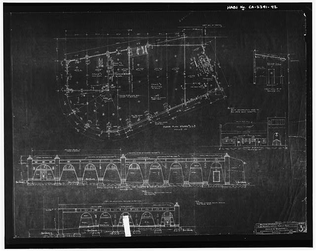 42. FLOOR PLAN AND ELEVATIONS OF MARKET BUILDING -...