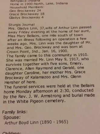Gladys Linn Obituary