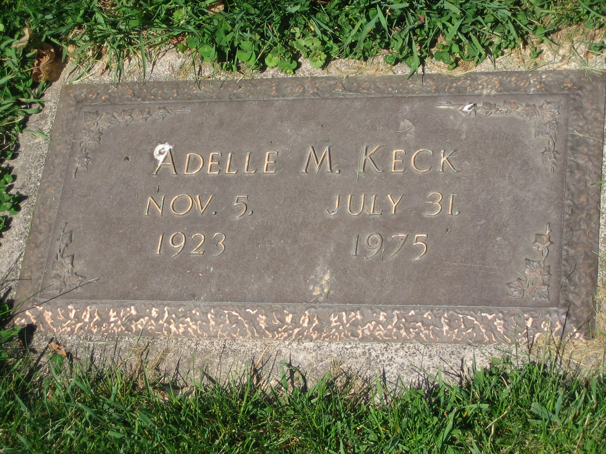 Adelle Keck gravesite