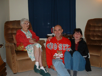Barbara with her mom and brother Stephen in about 2002.