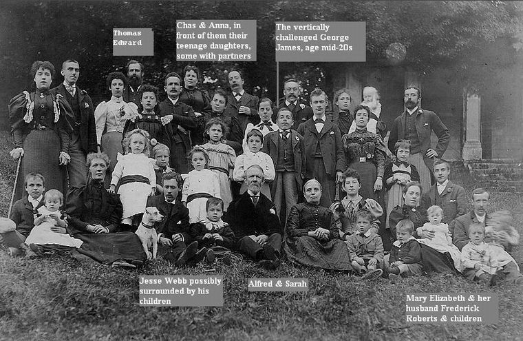 Alfred & Sarah Otridge family, 1895  