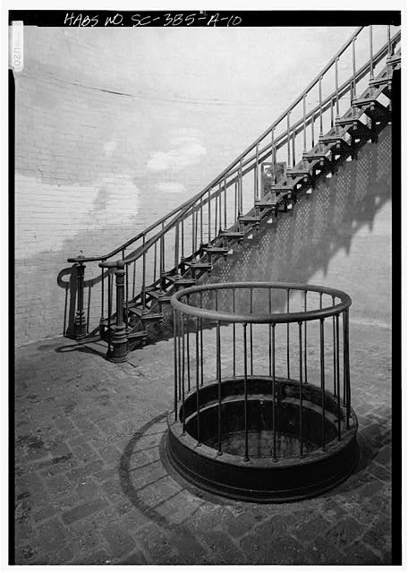 10. INTERIOR, LAMP MECHANISM WEIGHT PIT, STAIRWAY IN...