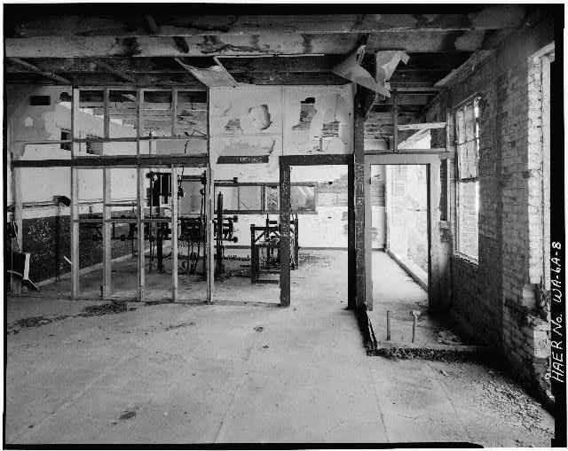 8. VIEW OF CONTROL ROOM, LOOKING NORTHWEST - Enloe Dam,...