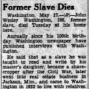 Former Slave Dies