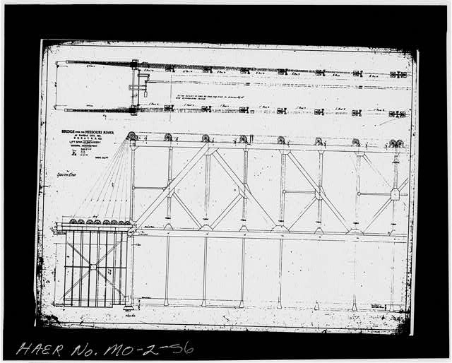 56. Photocopy of drawing (original plan M1) LIFT SPAN &...