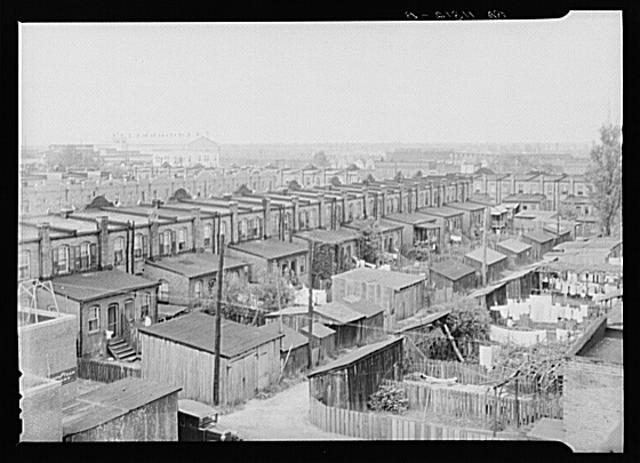 Dwellings for shipyard workers located near the yard....