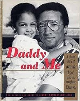 Arthur Ashe with his daughter.