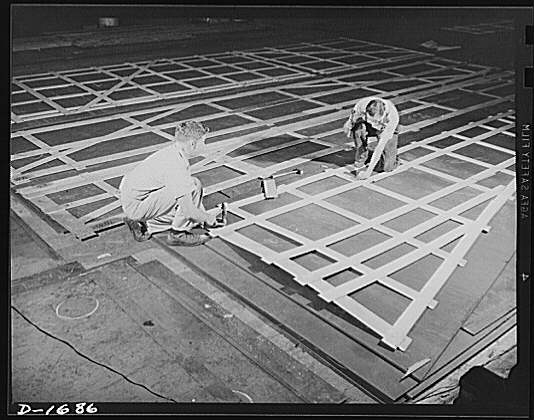 Shipbuilding (Newport News). These are mold loft workers...