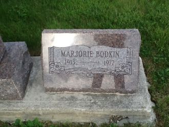 Marjorie Bodkin, Ellis Cemetery