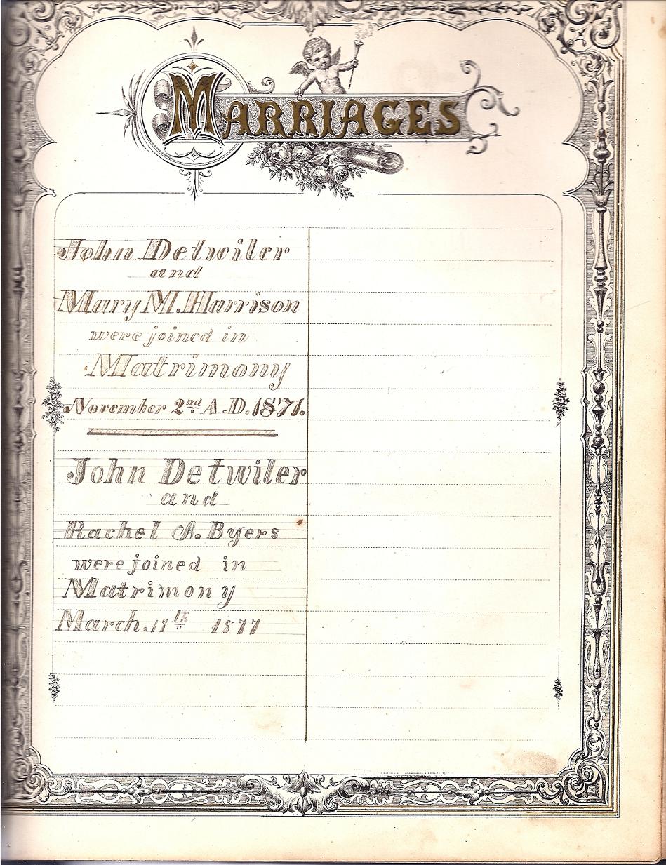 John Detwiler Family Bible