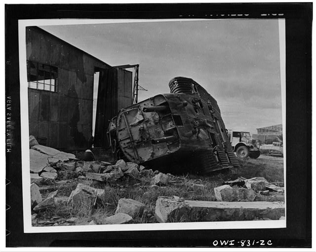 All that is left of a Junkers 52 troop carrier after...