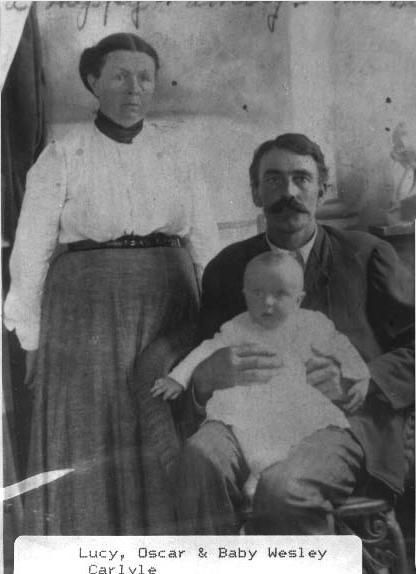 Lucy (Watts), Oscar, & Wesley Carlyle, Missouri 1900